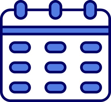 Takvim simgesi, vektör illüstrasyonu basit tasarım