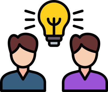 Beyin fırtınası. Web simgesi basit tasarım