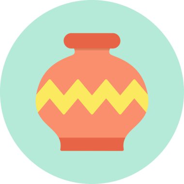 Vazo. Web simgesi basit illüstrasyon