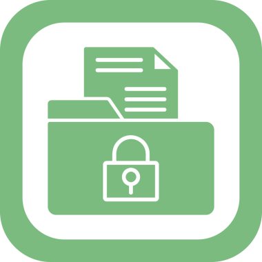 Basit Gizli simge vektör illüstrasyonu