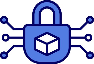 Web arayüzü için vektör şifreleme simgesi