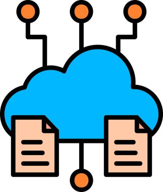 Düz vektör biçiminde gösterilen büyük veriler için web dostu soyut simge.