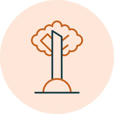 Ağaç. Web simgesi basit illüstrasyon 