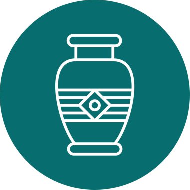 Vazo. Web simgesi basit illüstrasyon
