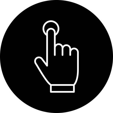 Web simgesine tıklayın, basit illüstrasyon