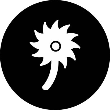 Bir Heliconia çiçek simgesinin vektör çizimi