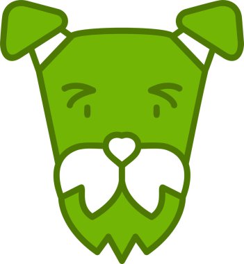 Airedale Terrier web simgesi, basit vektör illüstrasyonu