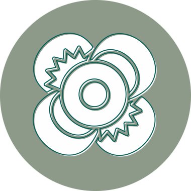 Orkide. Web simgesi basit illüstrasyon