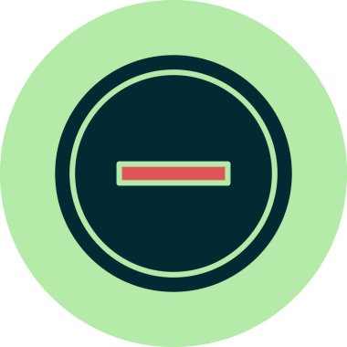 Eksi işareti simge vektör çizim