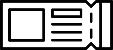 Bir bilet simgesinin vektör illüstrasyonu 