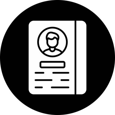 Basit web profili simgesi, vektör illüstrasyonu