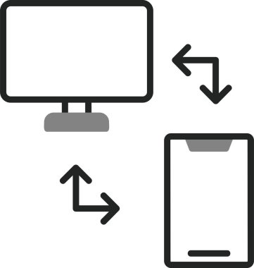 Dosya Aktarım simgesi, vektör illüstrasyonu