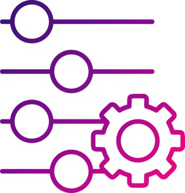 düz ayar simgesi, vektör illüstrasyonu