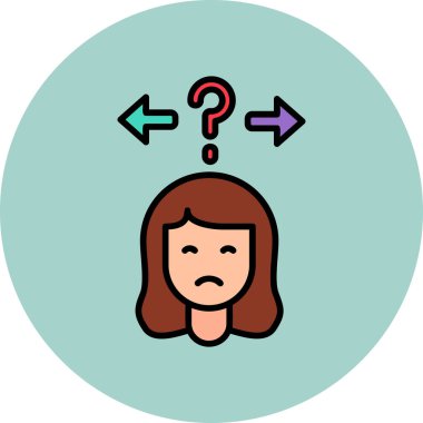 Belirsizlik. Web simgesi basit illüstrasyon 