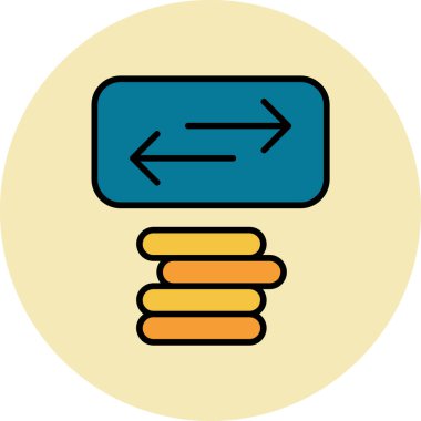 Basit Aktarım simgesi vektör çizimi