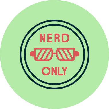 Sadece İnek metin simgesi, vektör illüstrasyonu