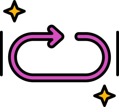 Basit ok simgesi vektör illüstrasyonu