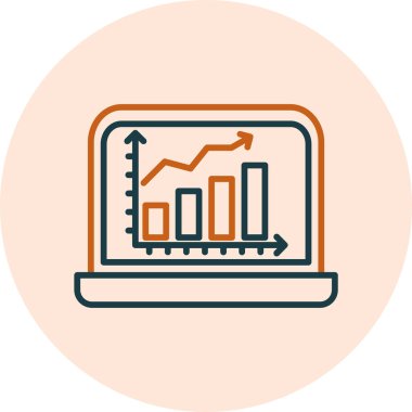 Ticaret şeması. Web simgesi basit illüstrasyon