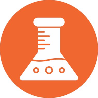 Kimyasal matara simgesi, vektör çizimi basit tasarım