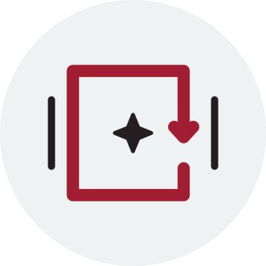 Basit ok simgesi vektör illüstrasyonu