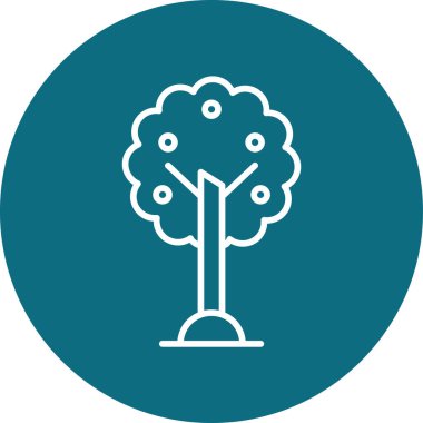 Ağaç. Web simgesi basit illüstrasyon