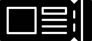 Bir bilet simgesinin vektör illüstrasyonu 