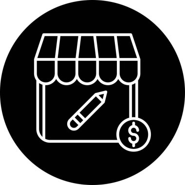 Basit muhasebe düz simgesi vektör illüstrasyonu.