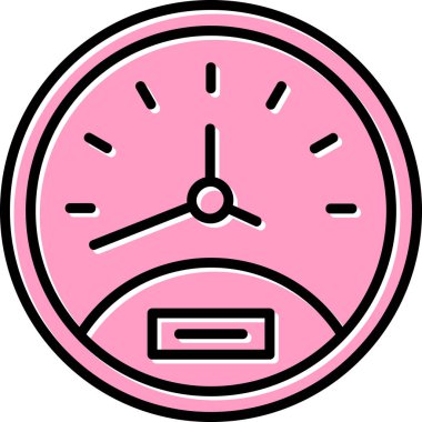 Speedometer web simgesi, vektör illüstrasyonu