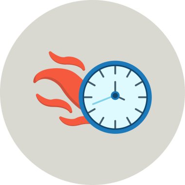 zaman. Web simgesi basit illüstrasyon 