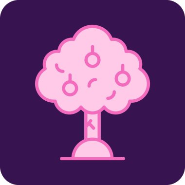 Portakal ağacı. Web simgesi basit illüstrasyon 