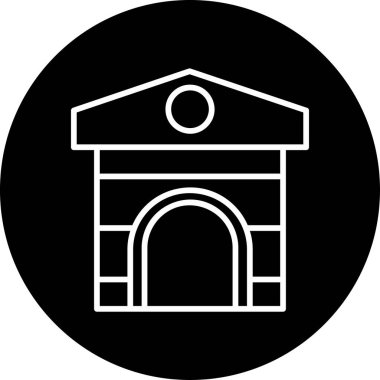 Hayvan barınağı web simgesi, basit vektör illüstrasyonu