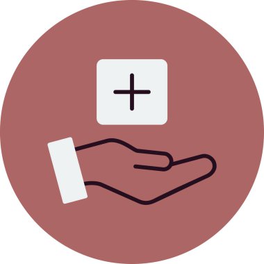 Sağlık hizmetleri. Web simgesi basit illüstrasyon