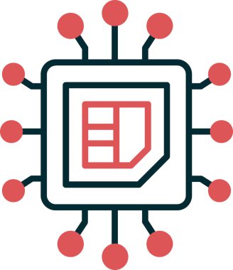 CPU icon, vector illustration simple design