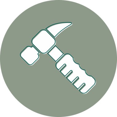 Çekiç ağı simgesi, basit vektör illüstrasyonu 