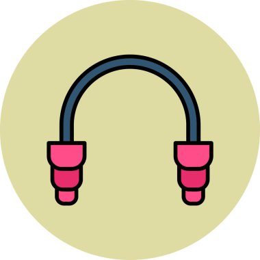 Kulak tıkacı. Web simgesi basit illüstrasyon