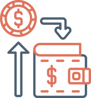  Gelir. Web simgesi basit illüstrasyon