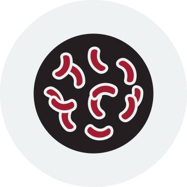 Lactobacillus web simgesi, basit vektör çizimi