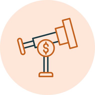 teleskop simgesi vektör illüstrasyonu