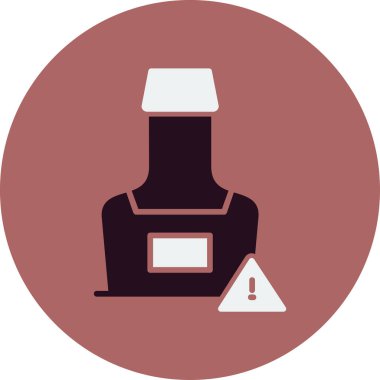 Alkol web simgesi, basit vektör illüstrasyonu