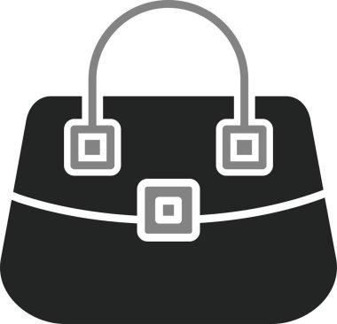 el çantası simgesi vektör illüstrasyonu 