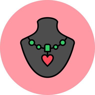 kolye simgesi vektör illüstrasyonu 