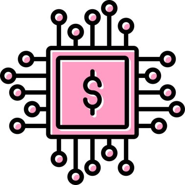 Çip simgesi vektör illüstrasyon tasarımı