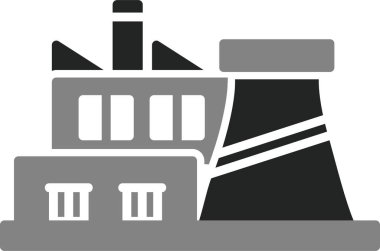 Fabrika simgesi vektör illüstrasyonu 