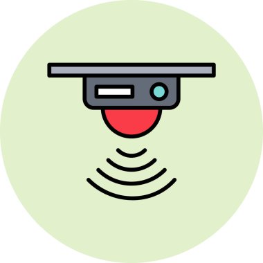 motion sensor web  icon, vector illustration