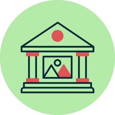 Müze. Web simgesi basit tasarım