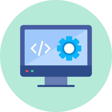 Hesaplanıyor. Web simgesi vektör illüstrasyonu