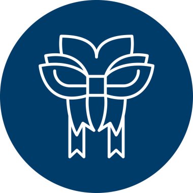 Kurdele yayı. Web simgesi basit illüstrasyon