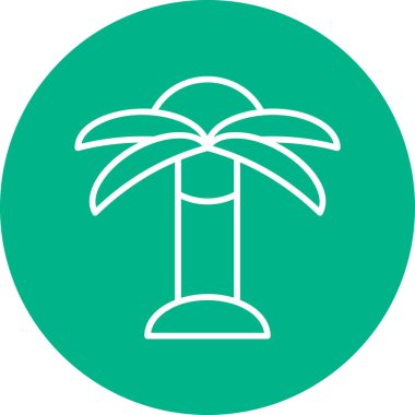 Oasis web simgesi, basit vektör illüstrasyonu