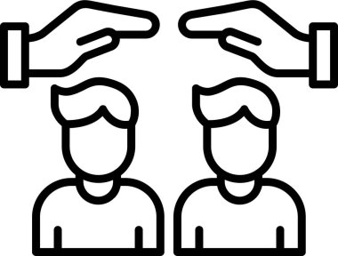 İnsanlar İlgi simgesi, vektör illüstrasyonu