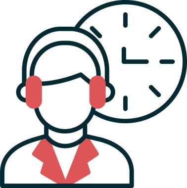 operatör düz simge, vektör, illüstrasyon